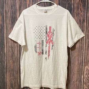 42 Cotton Breast Cancer Awareness Tee Shirt - Men’s Size Large
